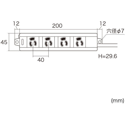 SANWA Power Tap TAP-MG341N2PN-1 1 piece