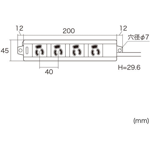 SANWA Power Tap TAP-MG341N2-3 1 piece