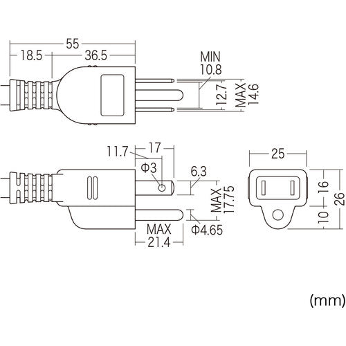 SANWA Power Tap TAP-MG341N2-3 1 piece