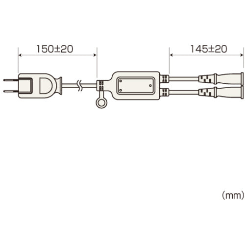 SANWA AC adapter dedicated power extension cord TAP-EX2BKN 1 piece