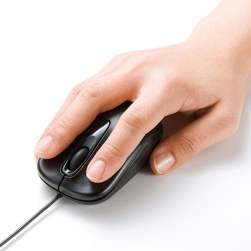 SANWA 유선 블루 LED 마우스 MA-BL150BK 1개