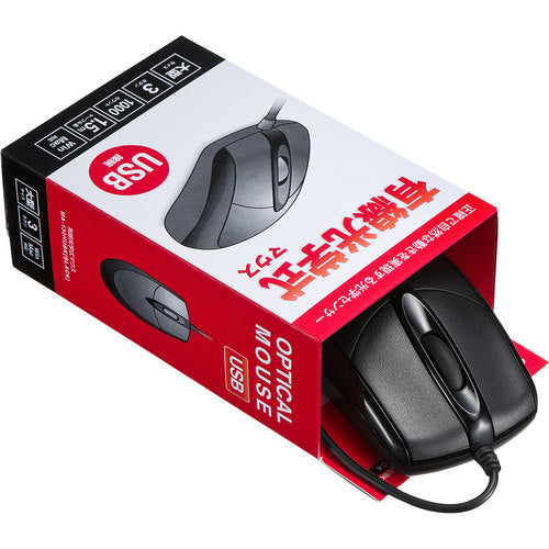 SANWA 유선 광학 마우스 MA-130HUBK 1개