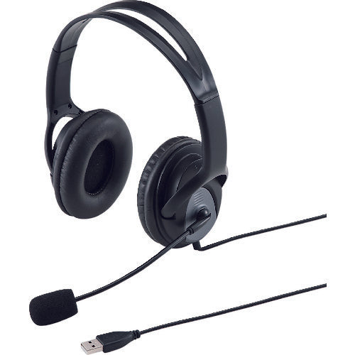 ＳＡＮＷＡ　ＵＳＢヘッドセット　MM-HSUSB17BK　1 個