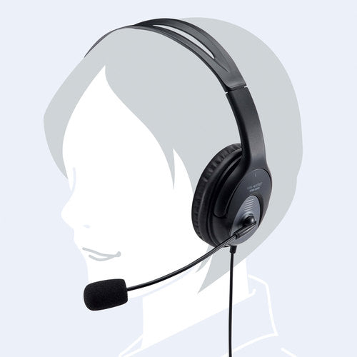 ＳＡＮＷＡ　ＵＳＢヘッドセット　MM-HSUSB17BK　1 個