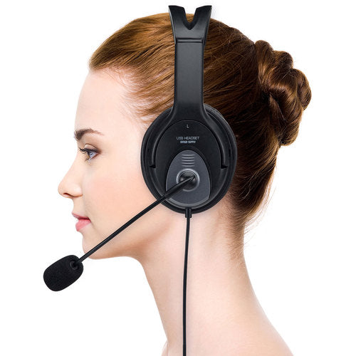 ＳＡＮＷＡ　ＵＳＢヘッドセット　MM-HSUSB17BK　1 個