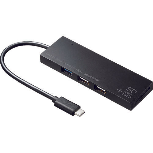 SANWA USB Type C 콤보 허브 카드 리더 포함 USB-3TCHC16BK 1개