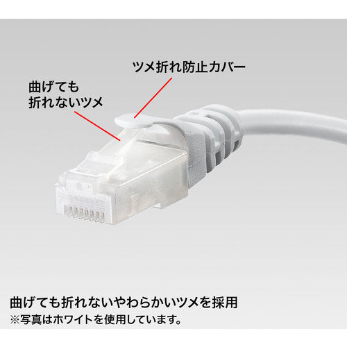 SANWA Anti-break CAT5e LAN cable LA-Y5TS-10BL 1 piece