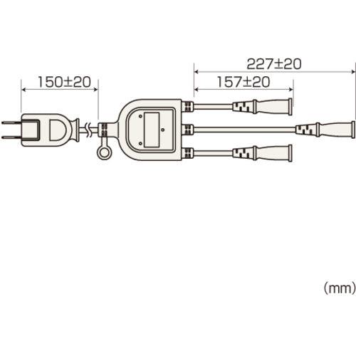 SANWA AC adapter dedicated power extension cord TAP-EX3BKN 1 piece
