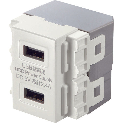 SANWA Built-in USB power outlet TAP-KJUSB2W 1 piece