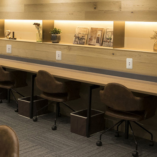 SANWA Built-in USB power outlet TAP-KJUSB2W 1 piece