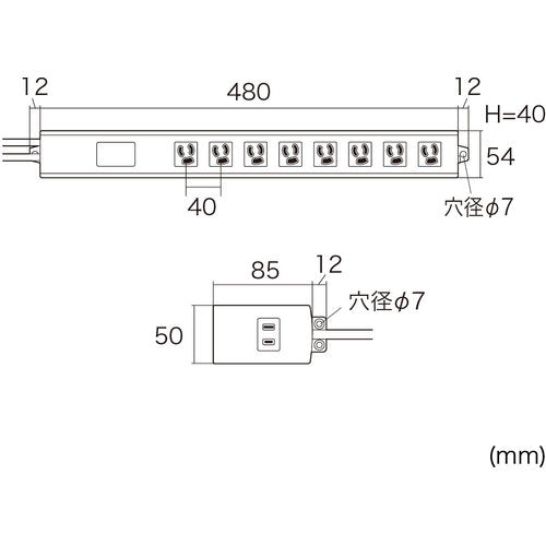 SANWA 노이즈 필터 탭 TAP-3812NFN 1개