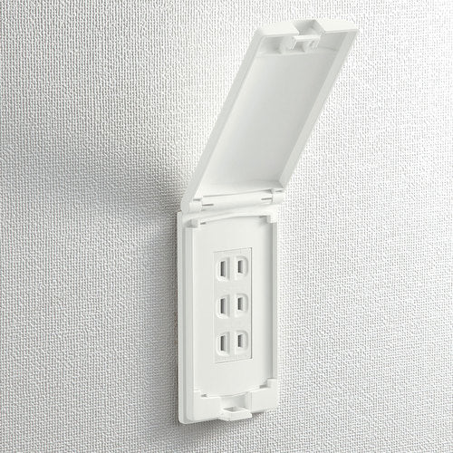 SANWA 키 없음 보안 슬림 콘센트 커버 TAP-KJCV2 1개