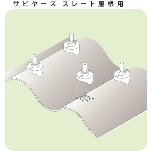 ＤＡＩＤОＨＡＮＴ　サビヤーズ　スレート屋根用　小波　６ＭＭ　ホワイトシルバー　９個入り　10175423　1 袋