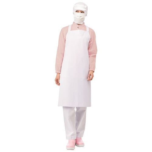 サンペックス　撥水エプロン　ホワイト　FBPU-1804-A9　1 枚