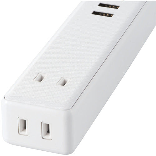 エレコム　モバイルＵＳＢタップ（ケーブル１．５ｍ／２口＋４ポート）　MOT-U11-2415WH　1 本