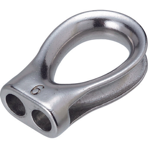 Mizumoto Stainless Steel Rope Thimble for Rope Diameter 6mm B-2450 1 pc