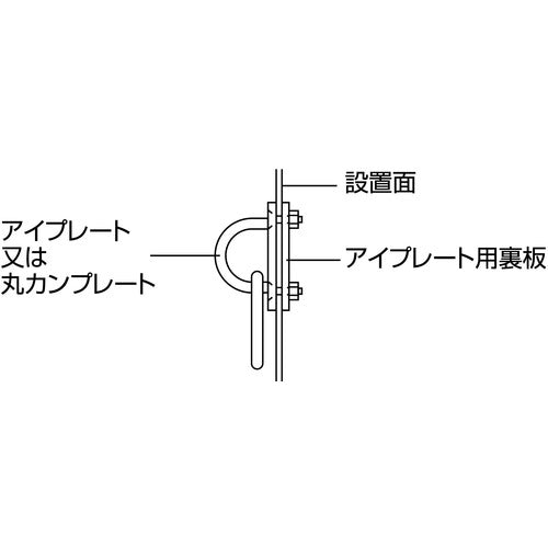 水本　ステンレス　アイプレート用裏板　４２ｍｍＸ５８ｍｍ　B-1397　1 個