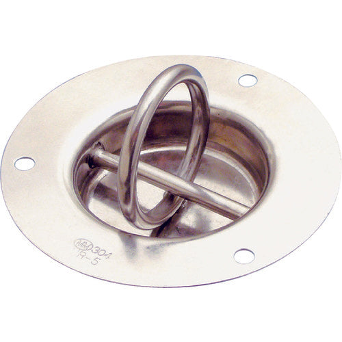 Mizumoto Hanging Hardware (Screw Type) Stainless Steel Recessed Ring Hook Diameter 70mm B-2171 1 pc