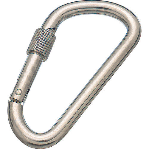 水本　ステンレス　カラビナＤ型（環付）　線径１０ｍｍ　長さ１１３ｍｍ　B-1413　1 個
