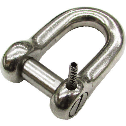 水本　ステンレス　ピン止め沈みシャックル　呼び８ｍｍ　使用荷重２．４５ｋＮ　B-2711　1 個