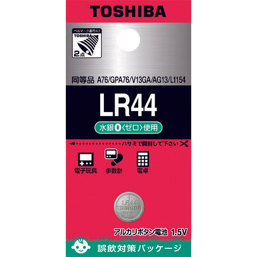 東芝　アルカリボタン電池　ＬＲ４４ＥＣエコパッケージ　LR44EC　1 個