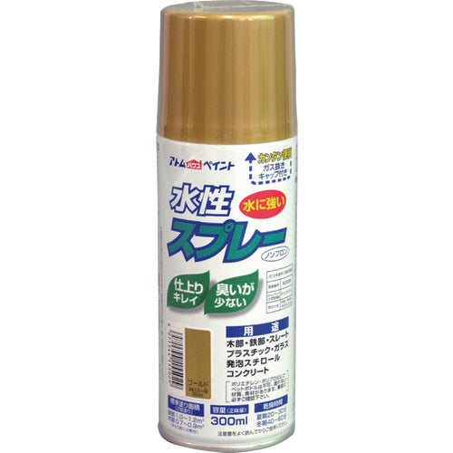 아톰 페인트 수성 스프레이 300ML 골드 00001-09534 1 개