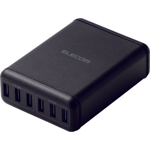 ELECOM 6-port AC charger MPA-ACD03BK 1 unit