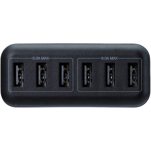 ELECOM 6-port AC charger MPA-ACD03BK 1 unit