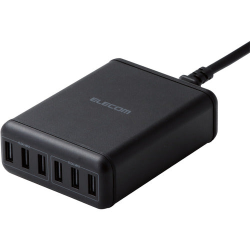 ELECOM 6-port AC charger MPA-ACD03BK 1 unit