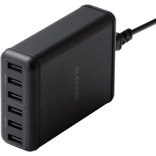 ELECOM 6-port AC charger MPA-ACD03BK 1 unit