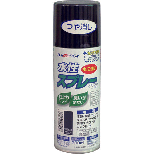 아톰 페인트 수성 스프레이 300ML 광택 블랙 00001-09525 1 개