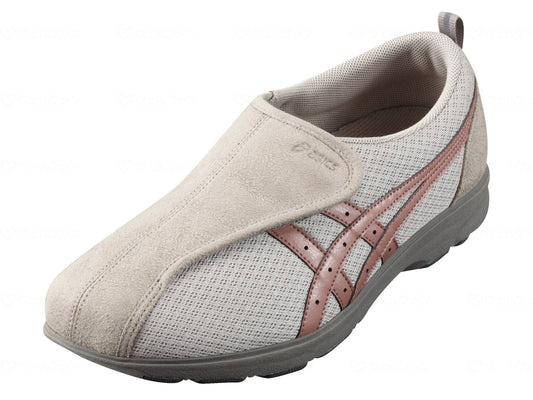 アシックスジャパンライフウォーカー307(W) ｳｫｰﾑｸﾞﾚｰ/ｸﾞﾚｲｯｼｭﾋﾟﾝｸ 21.5