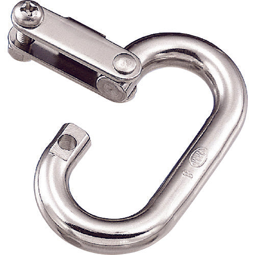 Mizumoto Stainless Steel Oval Catch Type C, Wire Diameter 8mm, Length 46mm, B-1321, 1 pc