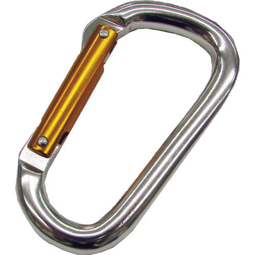 水本　アルミカラビナ環なし（シルバー）　線径１２ｍｍ　長さ１１６ｍｍ　B-1446　1 個