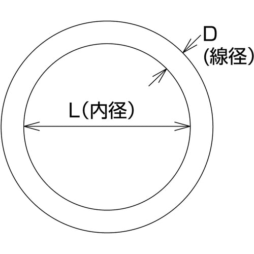 水本　ステンレス　丸リンク　線径５ｍｍ内径５５ｍｍ　B-2550　1 個