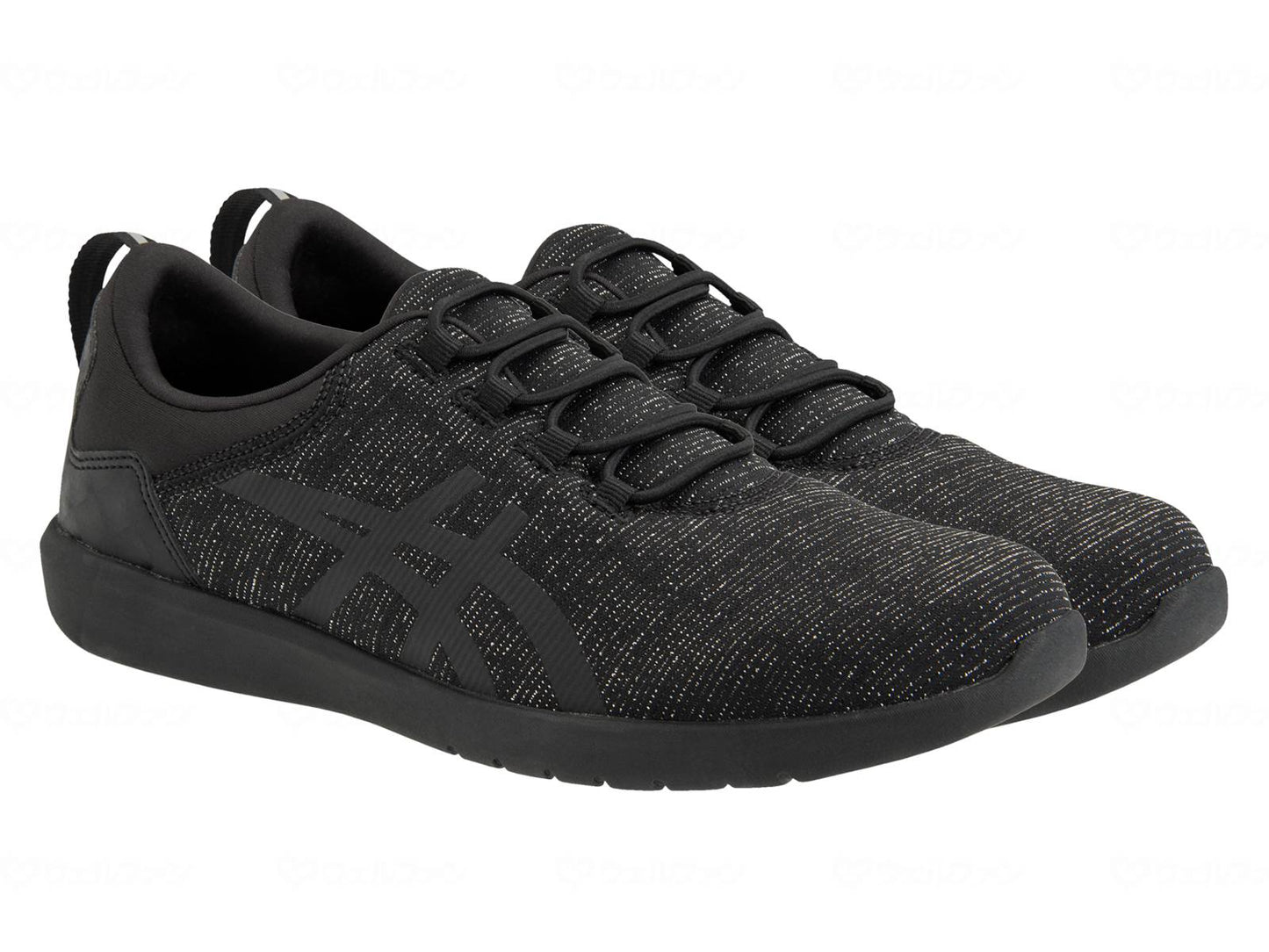 アシックスジャパンﾗｲﾌｳｫｰｶｰﾆｰｻﾎﾟｰﾄW500 ﾌﾞﾗｯｸ 22.5