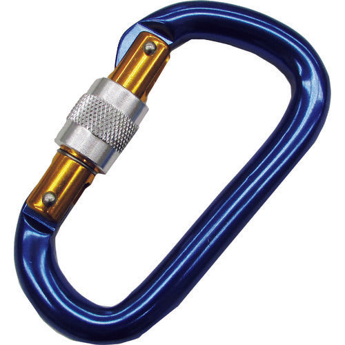 水本　アルミカラビナ環付（ブルー）　線径１１ｍｍ　長さ１０１ｍｍ　B-1449　1 個