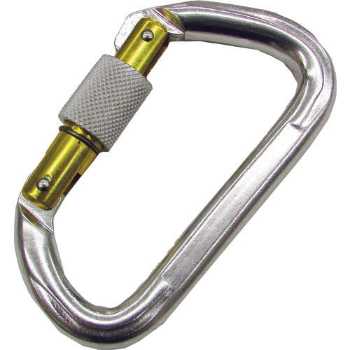 水本　アルミカラビナ環付（シルバー）　線径１１ｍｍ　長さ１０１ｍｍ　B-1445　1 個