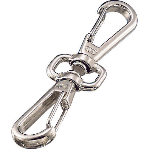 水本　ステンレス　スイベルダブルフック　線径４ｍｍ　長さ１１２ｍｍ　B-1424　1 個