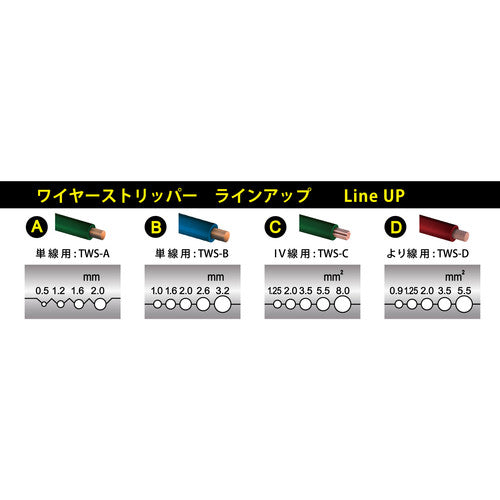 ＴＴＣ　ワイヤーストリッパーＩＶ線用　TWS-C　1 丁