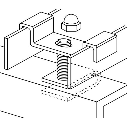 水本　ステンレス　グレーチングクリップ　ＧＣＦ型　ピッチ３５．３ｍｍ　B-2170　1 個
