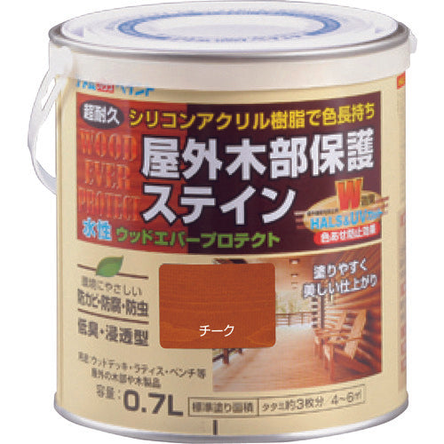 Atom Paint Water-Based Wood Ever Protect 0.7L Teak 00001-08902 1 Can