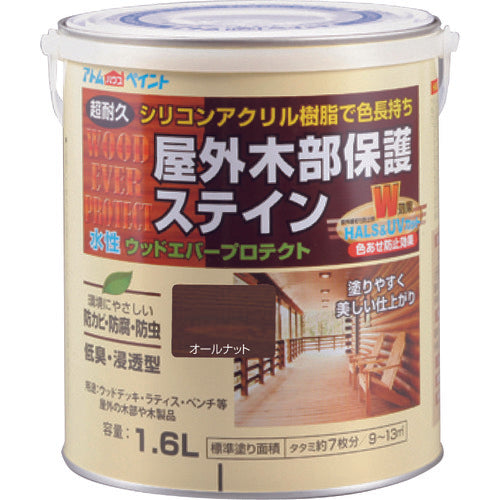 Atom Paint Water-Based Wood Ever Protect 1.6L Allnut 00001-08925 1 can