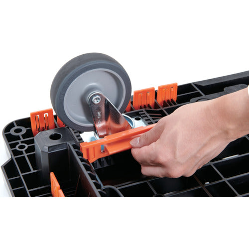 TRUSCO Interlocking Resin Flat Truck Beetle 700X450 Flexible 5 Wheels BT700J5-E100 1 unit