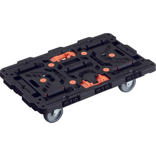 TRUSCO Articulated Plastic Platform Truck Beetle 700X450 Swivel 3 Wheels with Brazed Stopper BT700J3-E100T 1 Unit