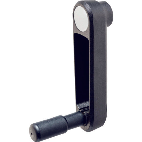 ＨＡＬＤＥＲ　機械用ハンドル　クランクハンドル　ハンドル折りたたみ可　ブラック　取付穴（ｍｍ）：Φ１０　24331.0105　1 個