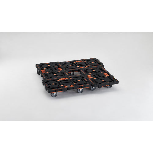 TRUSCO Bulk Purchase, Interlocking Resin Platform Truck, Beetle, 700 x 450, 5 Swivel Wheels, Spill-Proof Set, Brazed Stopper, Set of 4, BT700KJ5-E100T-M4, 1 S