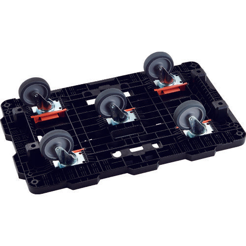 ＴＲＵＳＣＯ　連結式樹脂製２段台車　ビートル　７００Ｘ４５０　自在５輪　ハンドルなし　BT720J5-E100　1 台