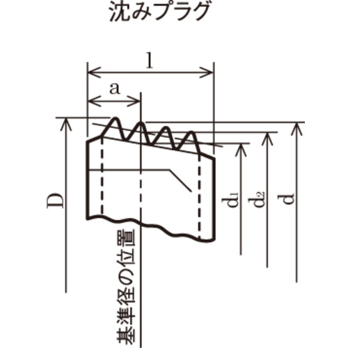 TRUSCO 테이퍼 침몰 플러그 SP2(스틸) 블랙 염색 PT1/4 15개입 Y1082-0114 1 PK