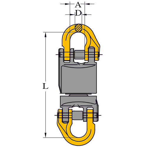 YOKE [Sold out and discontinued] Insulated swivel 4.2T 8-123-13 1 piece